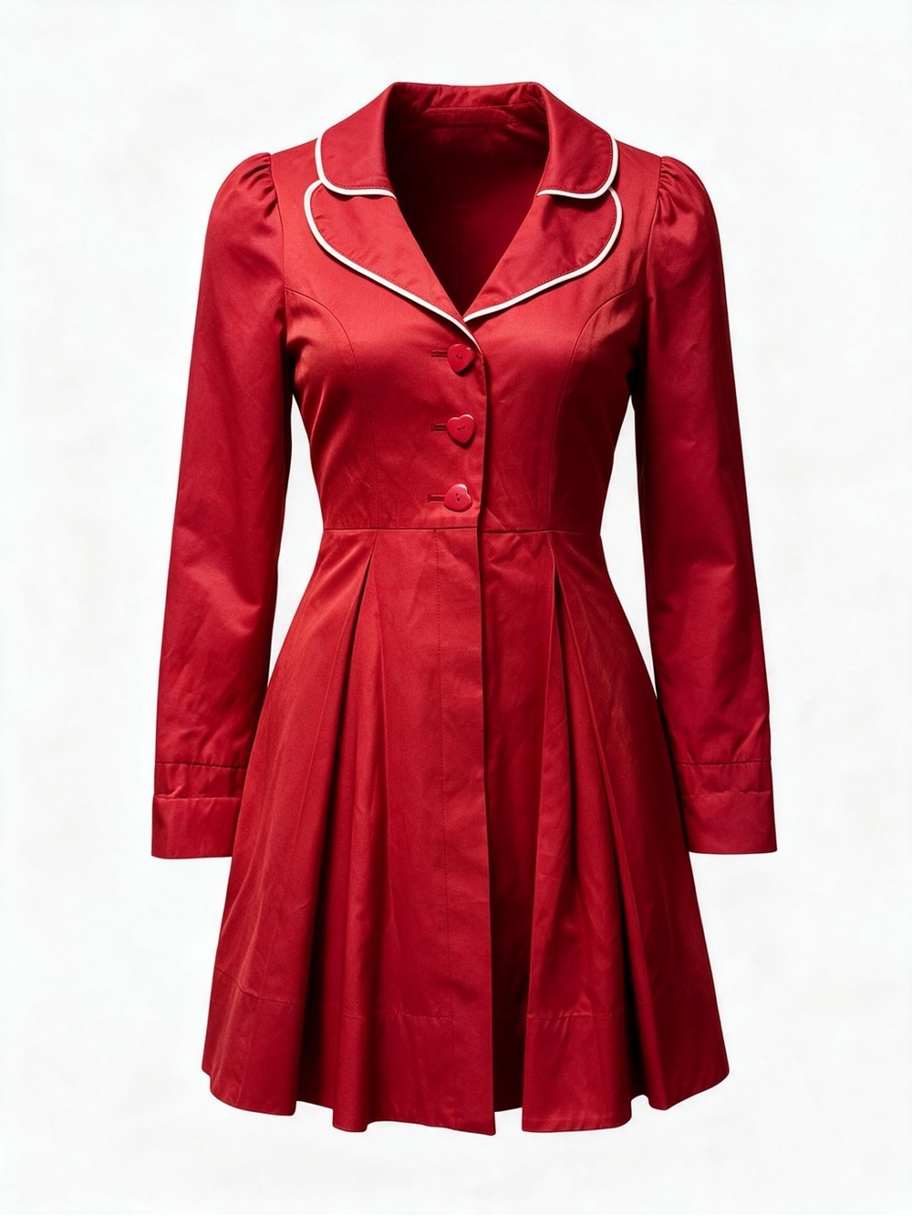 Vintage Betsey Johnson Pink Label Retro Fit and Flare Coat Red Women’s XS
